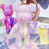 DIY Coloring Figurine "Teddy Bear", 18 cm (set with paints and glitter)