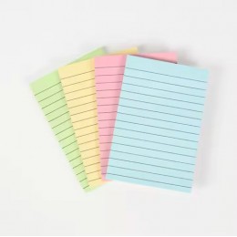 Самоклеящиеся листочки для записей в линейку (10 x 15см,100 штук)