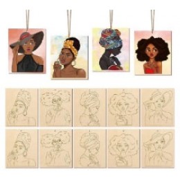 Набор для рисования деревянные дощечки 10 шт. "Девушки"
