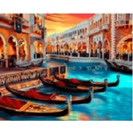 Картина по номерам "Венеция. Гондолы", 40х50