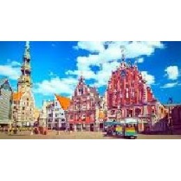  "Town Hall Square, Riga-1" Diamond mosaic on frame, 30x40