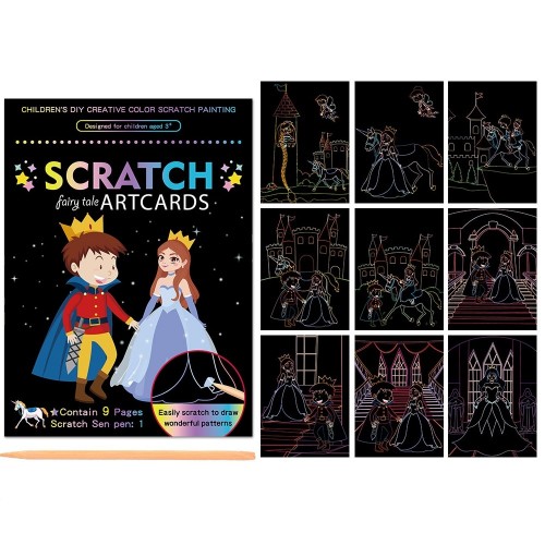 Скретч карточки A5, "Принц и принцесса"