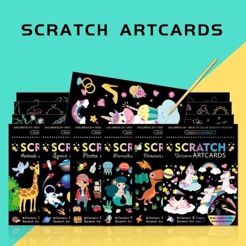 Scratch cards A5, "Sea world"