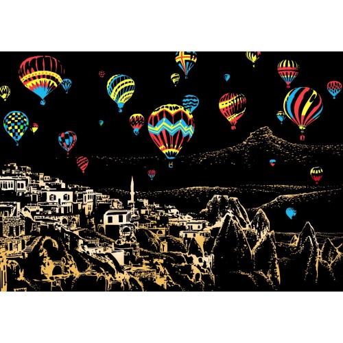 Скретч листы  A3, "Воздушные шары"