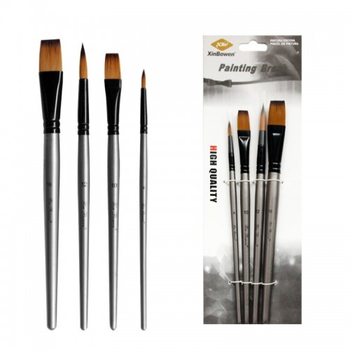 Synthetic brush set, 4 pcs.