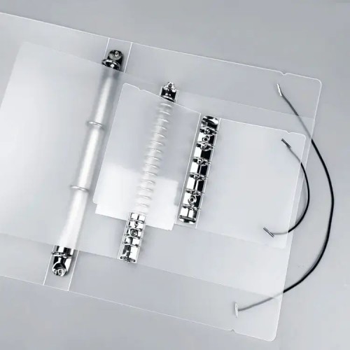 Папка на кольцах с резинкой, прозрачная, А7