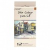 Цветные карандаши Skin Color pencil, 12 цветов