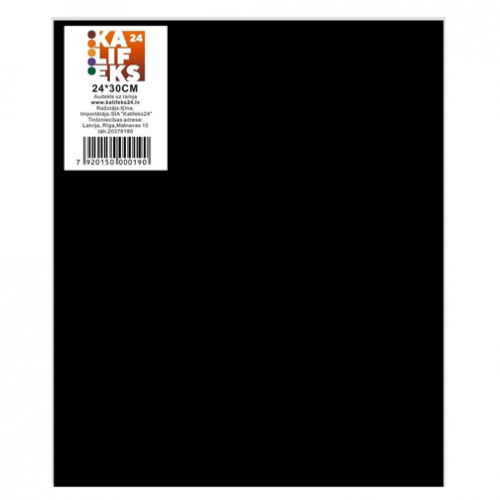 Холст на подрамнике, чёрный, 24х30 см, KALIFEKS24 (ширина рамки 2 см)
