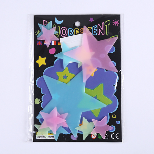Fluorescent stickers colourful 3D stickers on the ceiling in the nursery, Stars
