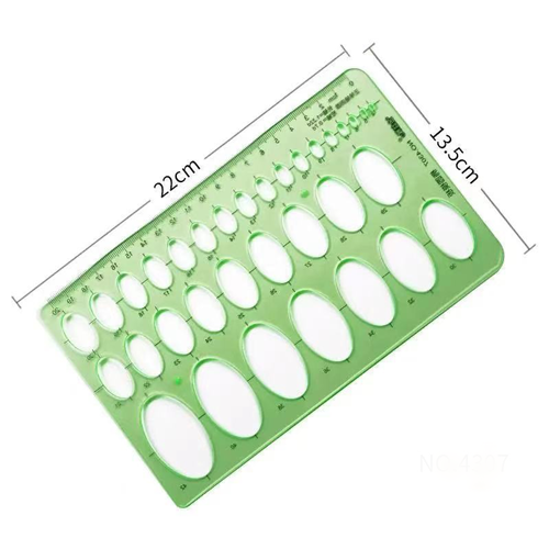 Plastic ruler - ovals