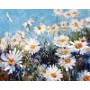 "Daisies" Diamond mosaic on a stretcher, 30x40 cm 