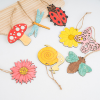 Wooden board creative works (whale, camomile, sunflower, snail, ladybird), 10pcs.