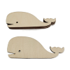 Wooden board creative works (whale, camomile, sunflower, snail, ladybird), 10pcs.