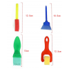 Set of brushes and rollers with plastic handle, 4 pcs.