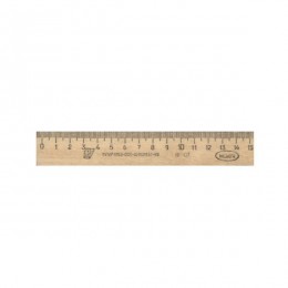 Wooden ruler 15 cm