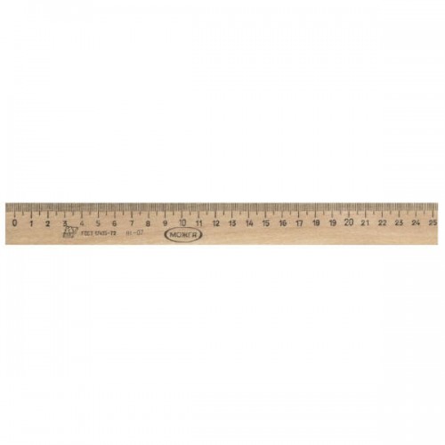 Wooden ruler 25 cm