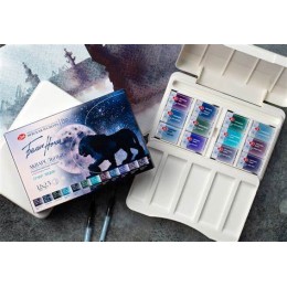 Set of watercolor paints "White nights", 12 colors "Granulation"