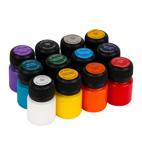 Акриловые краски по ткани DECOLA 12x20 мл.