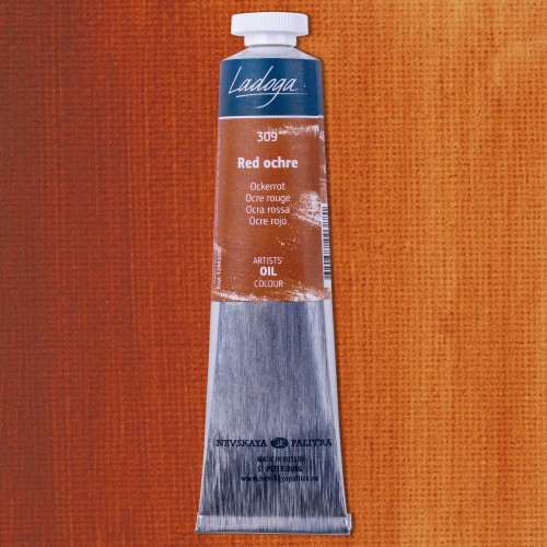 Масляная краска Ладога, Охра красная №309, 46 мл.