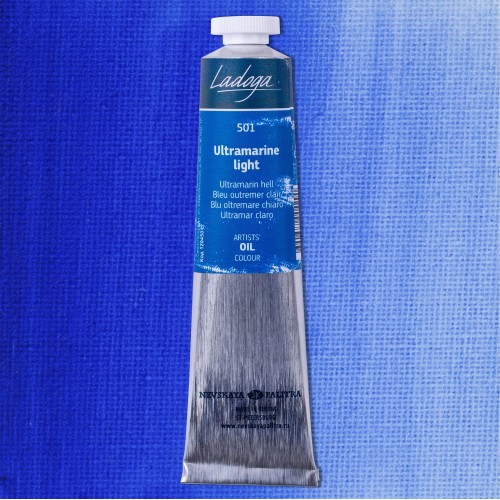 Масляная краска Ладога, Ультрамарин светлый №501, 120мл.