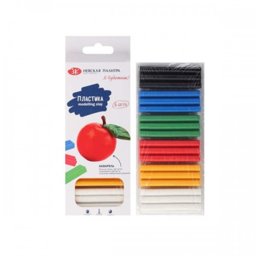 Пластика для моделирования Невская палитра, 6 цветов 