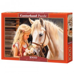 Пазл "Девочка и лошадь", Castorland (1000 элементов)