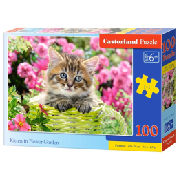 Puzle "Kaķēns dārzā", Castorland (100 gab.)