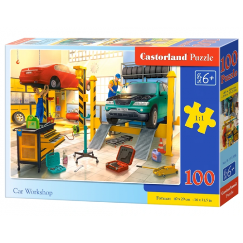 Puzzle 100 pcs. "Autoserviss". Castorland