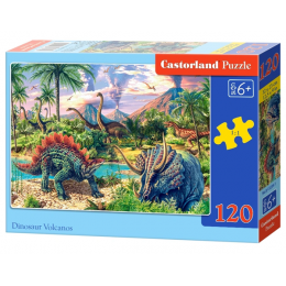 Puzle "Dinozauru pasaule", Castorland (120 gab.)