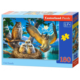 Puzzle "Owl family", Castorland (180 pcs.)