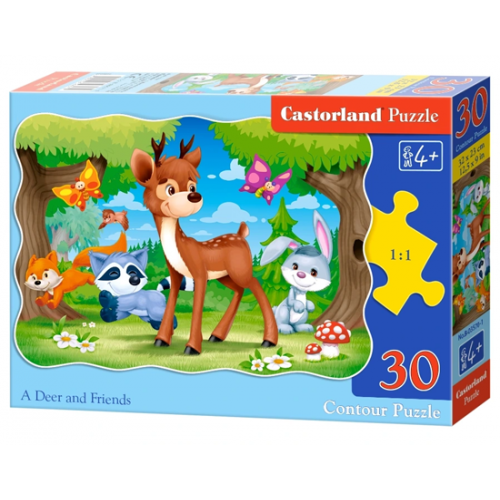 Puzzle "Deer and Friends", Castorland (30 pcs.)