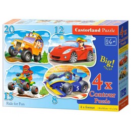 Puzle "Brauciens priekam", Castorland (4 in 1)