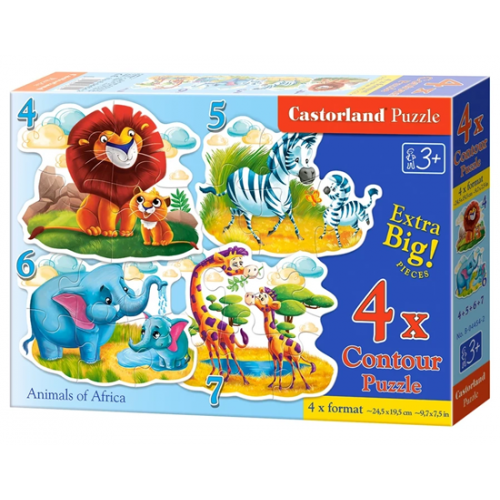 Puzzle "Africa animals ", Castorland (4 in 1)