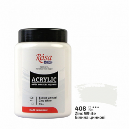 Acrylic paint ROSA Studio, White Titan No. 408, 400 ml.