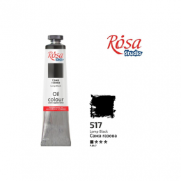 Eļļas krāsa ROSA Studio, Ogļu melna krāsa №517, 60 ml.