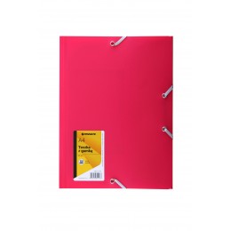 Box with elastic bands A4 format (pink)