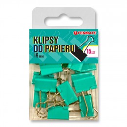 Clips turquoise PENMATE 19 mm 15 pcs.