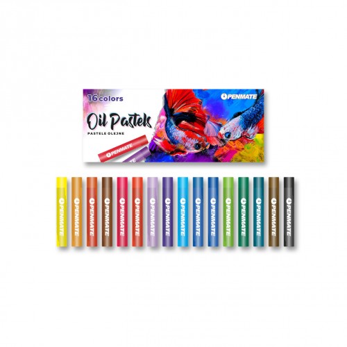 Oil pastels PENMATE, 16 colors