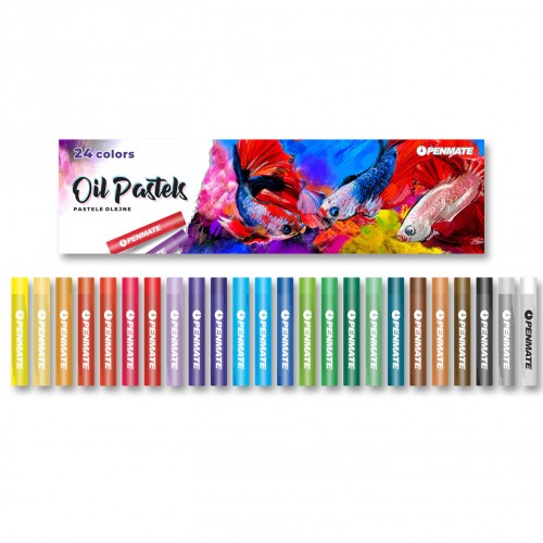 Oil pastels PENMATE, 24 colors