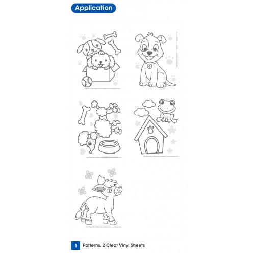 AMOS Витражные краски (Собачки), 9x10.5ml