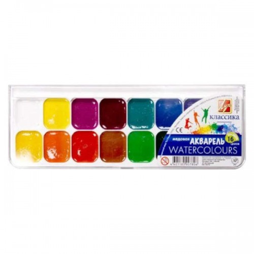 Watercolor paints Luch Classic, 16 colors