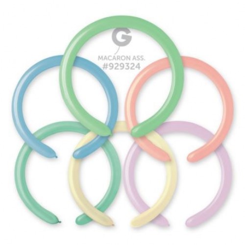 Шары длинные для скручивания, микс цветов, пастель, 100 штук (Ø 5 x 150см)