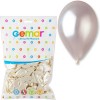 White metallic balloons Ø 26 cm, set of 100 pieces 