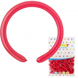 Gemar modelling balloons 100 pcs, red color (Ø 5x150cm)