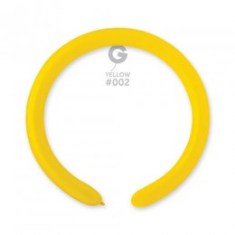 Gemar modelling balloons 100 pcs, yellow color (Ø 5x150cm)