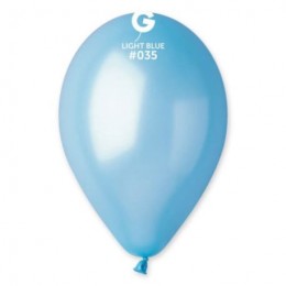 Blue metallic balloons Ø 30 cm, set of 100 pieces 