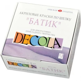 Akrila krāsas gleznošanai uz zīda DECOLA, BATIK, 9x50 ml.