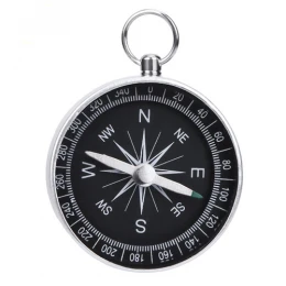 Pārnēsājams kompass (balts metāls)